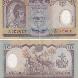 Nepal 10 Rupees - Gyanendra Bir Bikram Accession Polymer Note #Q