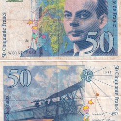 France 50 Francs - Saint-Exupéry Rare Note #Q
