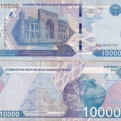 Uzbekistan 10 000 Soʻm Rare Note #Q
