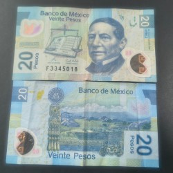 Mexico 20 Pesos Rare Polymer Note #Q