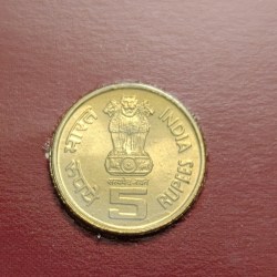 Alternative view of 5 Rs State Bank Of India Copper Nickel Coin Unc Rare