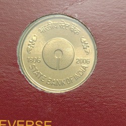5 Rs State Bank Of India Copper Nickel Coin Unc Rare