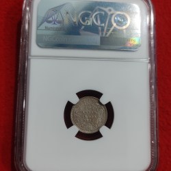 Alternative view of TWO ANNA VICTORIA EMPRESS 1894 BOMBAY MINT BU CONDITION NGC GRADED MS 63