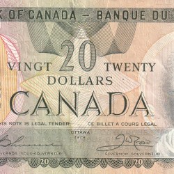 Canada 20 Dollars Elizabeth Old Issue Rare World Note#B2