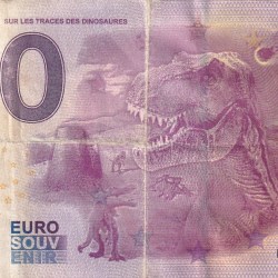 Alternative view of France 0 Euro (Vulcania - Sur les Traces des Dinosaures) Rare World Note#B2