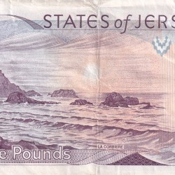 Alternative view of Jersey 5 Pounds World Note #B2