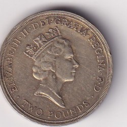 Alternative view of United Kingdom 2 Pounds - Elizabeth II RARE COIN #Z-109