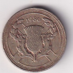 United Kingdom 2 Pounds 1986 - Elizabeth II 3rd portrait; Commonwealth Games RARE COIN #Z-112