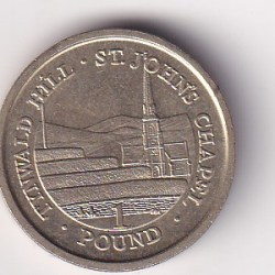 Isle of Man 1 Pound - Elizabeth II Tynwald Hill RARE COIN #Z-114