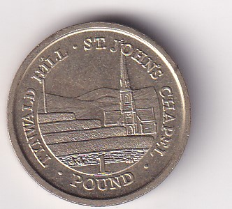 Isle of Man 1 Pound - Elizabeth II Tynwald Hill RARE COIN #Z-114