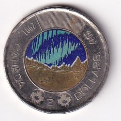 Canada 2 Dollar 2017 (Elizabeth II Dance of The Spirits) Bimetallic Coloured Coin#Z-117