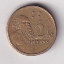 Alternative view of Australia 2 Dollars - Elizabeth II 4th Portrait - 50th Anniversary of Decimal Currency Rare Coin #Z-135