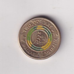 Australia 2 Dollars 2019 - Elizabeth II 4th Portrait - Wallabies Rugby Team Rare Coloured Coin #Z-137