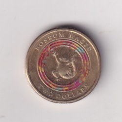 Australia 2 Dollars - Elizabeth II 4th Portrait - Possum Magic - Happy Hush Rare Coloured Coin #Z-139