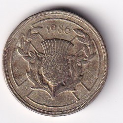 United Kingdom 2 Pounds 1986 (Elizabeth II; Commonwealth Games) Commemorative Coin #Z-121