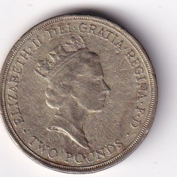 Alternative view of United Kingdom 2 Pounds 1986 (Elizabeth II; Commonwealth Games) Commemorative Coin #Z-122