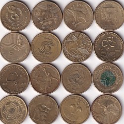 16 Different Commemorative Australia One Dollar Coin Set#Z-126