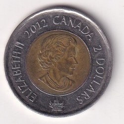 Alternative view of Canada 2 Dollars 2012 - Elizabeth II HMS Shannon Bimetallic Rare Coin #Z-144