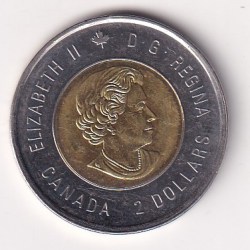 Alternative view of Canada 2 Dollars 2014 - Elizabeth II Wait for Me, Daddy Bimetallic Rare Coin #Z-146