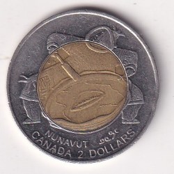 Canada 2 Dollars 1999 - Elizabeth II Nunavut Bimetallic Rare Coin #Z-148