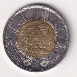 Canada 2 Dollars 2015 - Elizabeth II Remembrance Bimetallic Rare Coin #Z-150