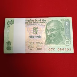 Five Rs Rare Mahatma Gandhi Full Fancy Bundle 786 Governor D.Subarww Gem Unc Condition 2010 Year 086801
