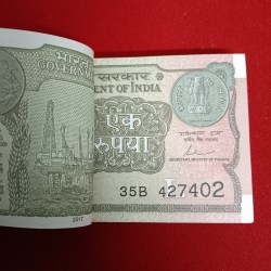 Alternative view of One Rs Full Bundle Finance Minister Shaktikant Das 2017 Year Republic of India 428401