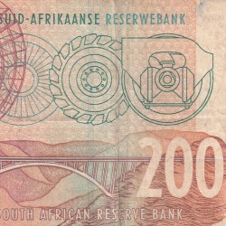 Alternative view of South Africa 200 Rand Rare Note#B2