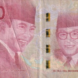 Indonesia 100 000 Rupiah Rare Note#B2