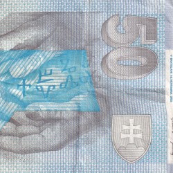 Alternative view of Slovakia 50 Korun (Millennium) Rare Note#B2