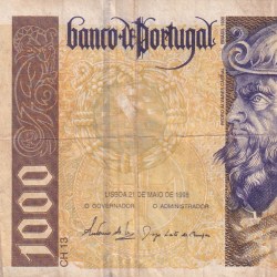 Portugal 1000 Escudos Rare Note #B2