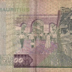 Alternative view of Mauritius 200 Rupees Rare World Note#B2