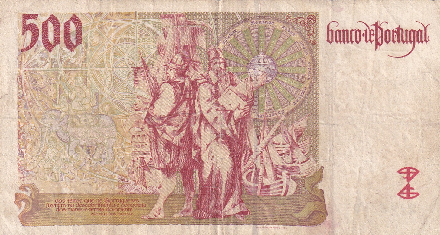 Portugal 500 Escudos Rare World Note#B2 - Image 2