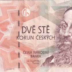 Czech Republic 200 Korun Rare Note #B2