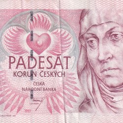 Czech 50 Korun Rare Note #B2