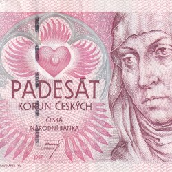 Czech 50 Korun Rare Note #B2