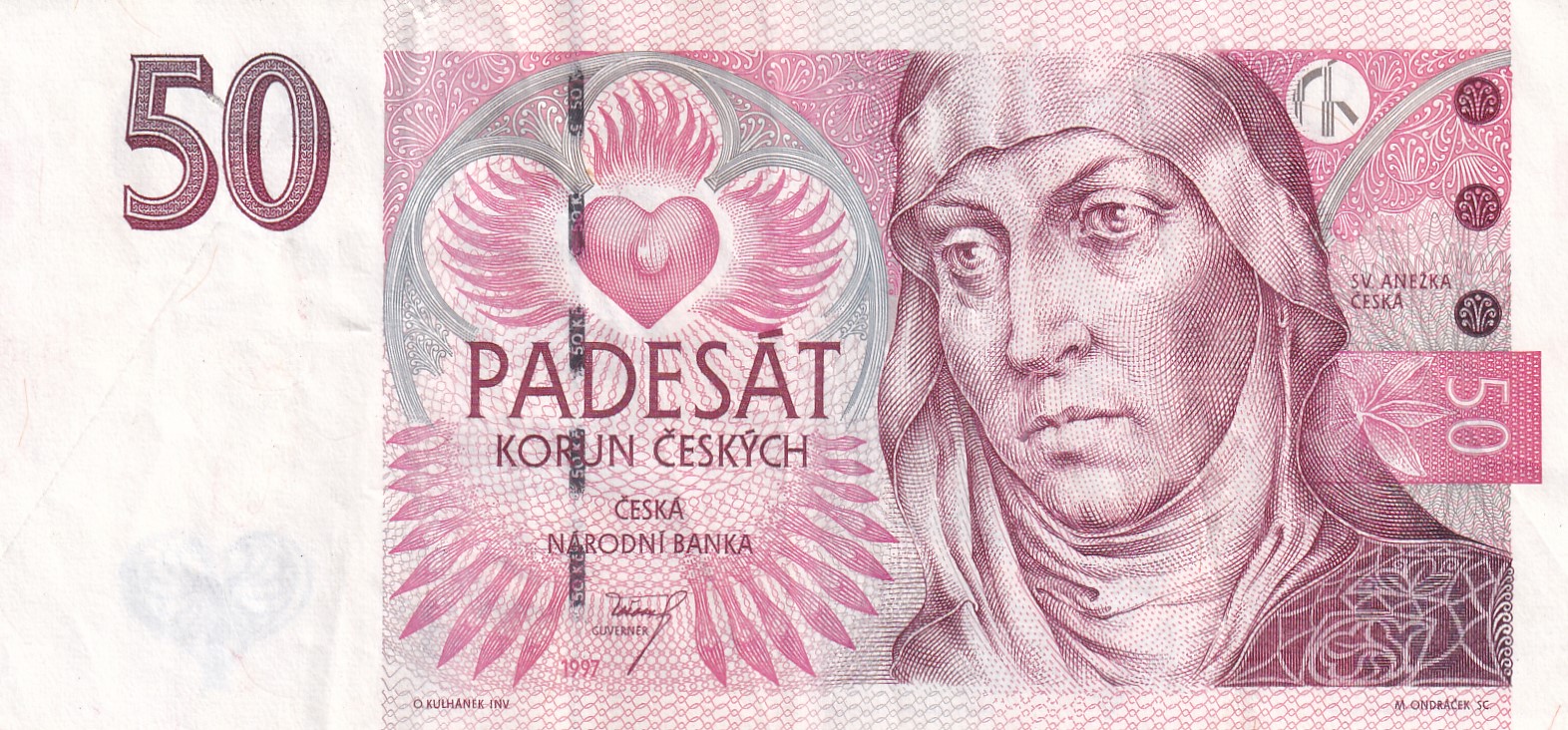 Czech 50 Korun Rare Note #B2