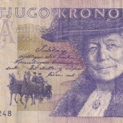 Sweden 20 Kronor small type Rare Note #B2