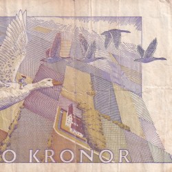 Alternative view of Sweden 20 Kronor small type Rare Note #B2