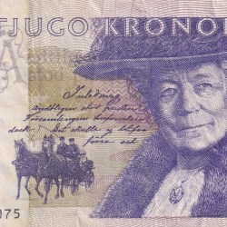 Sweden 20 Kronor small type Rare Note #B2