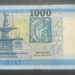 Alternative view of Hungary 1000 Forint Rare Note #B2