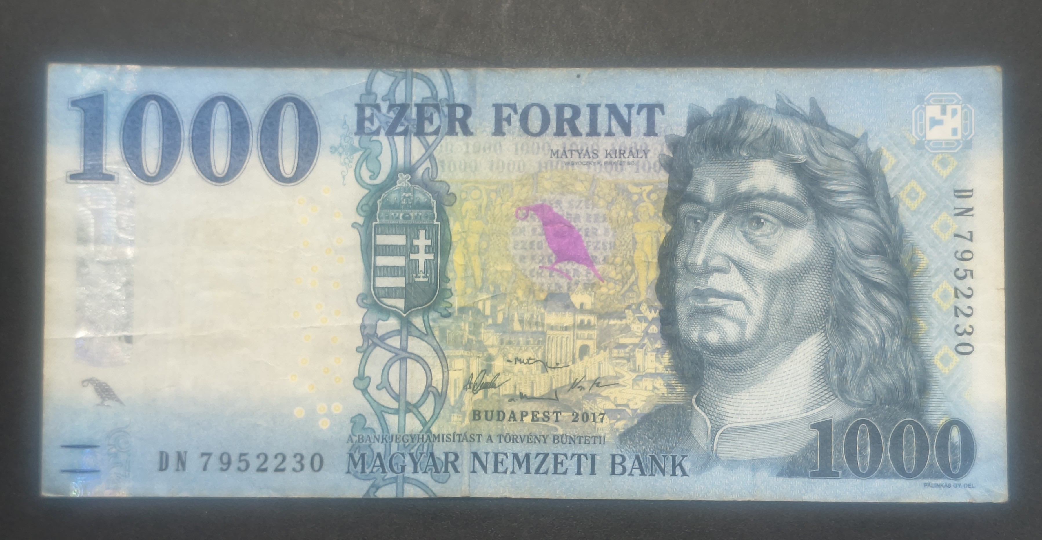 Hungary 1000 Forint Rare Note #B2