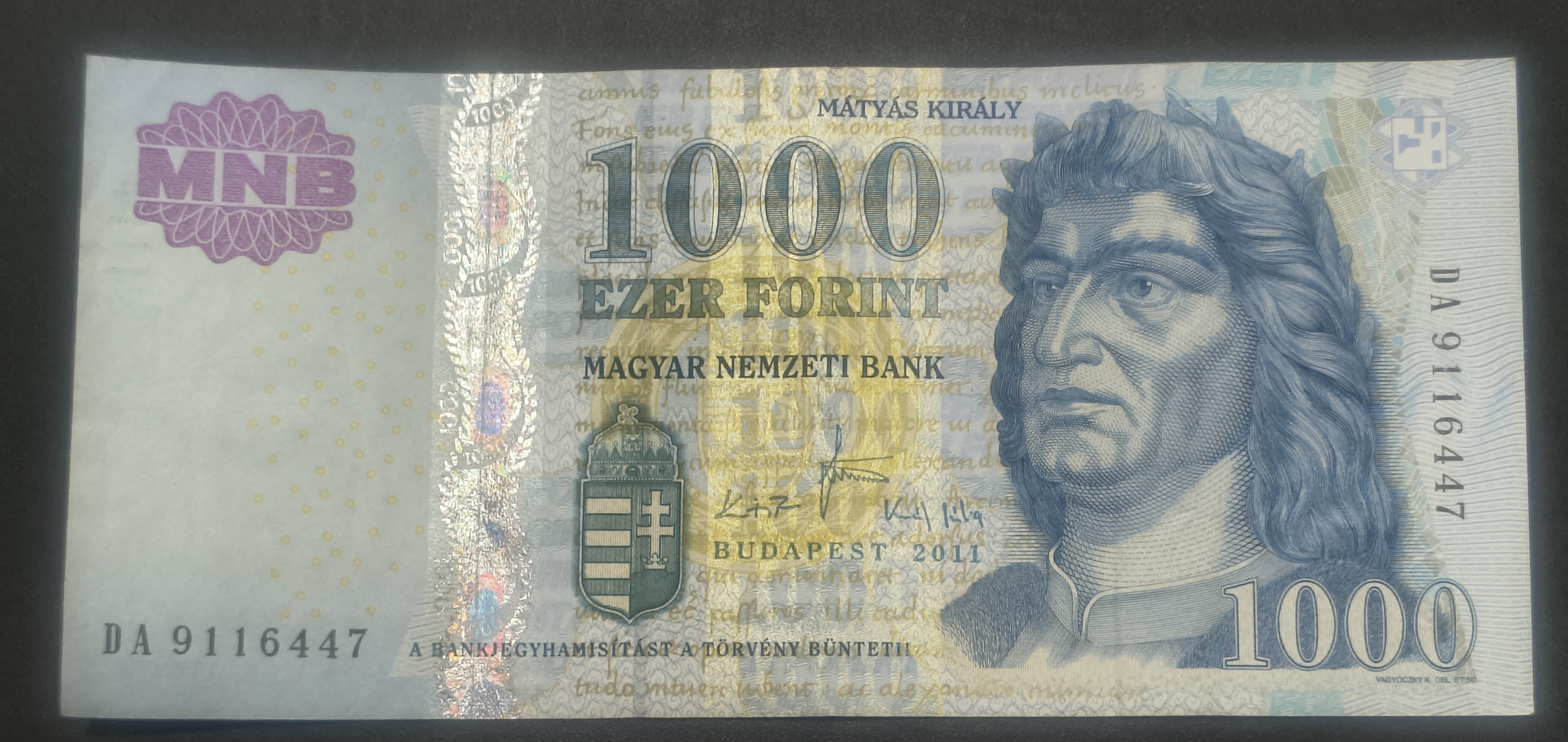 Hungary 1000 Forint Rare Note #B2