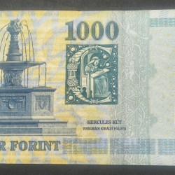 Alternative view of Hungary 1000 Forint Rare Note #B2