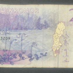Alternative view of Sweden 20 Kronor Rare Note #B2