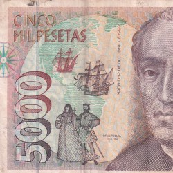 Spain 5000 Pesetas Rare World Note#B2