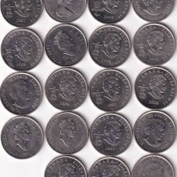 Alternative view of 19 Different Canada 25 Cent Commemorative Coin (19 Pcs) Coin Set #Z-127