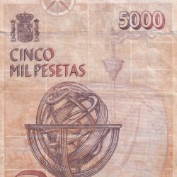 Alternative view of Spain 5000 Pesetas Rare World Note#B2