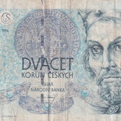 Czech Republic 20 Korun Rare World Note#B2