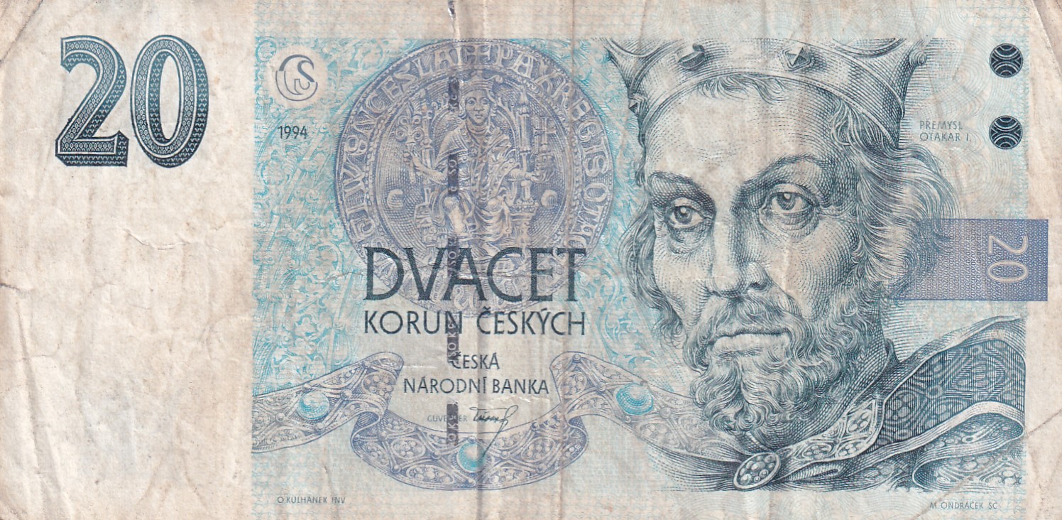 Czech Republic 20 Korun Rare World Note#B2